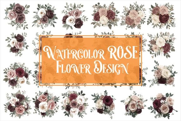 Elegant Cream, Pink, and Burgundy Floral