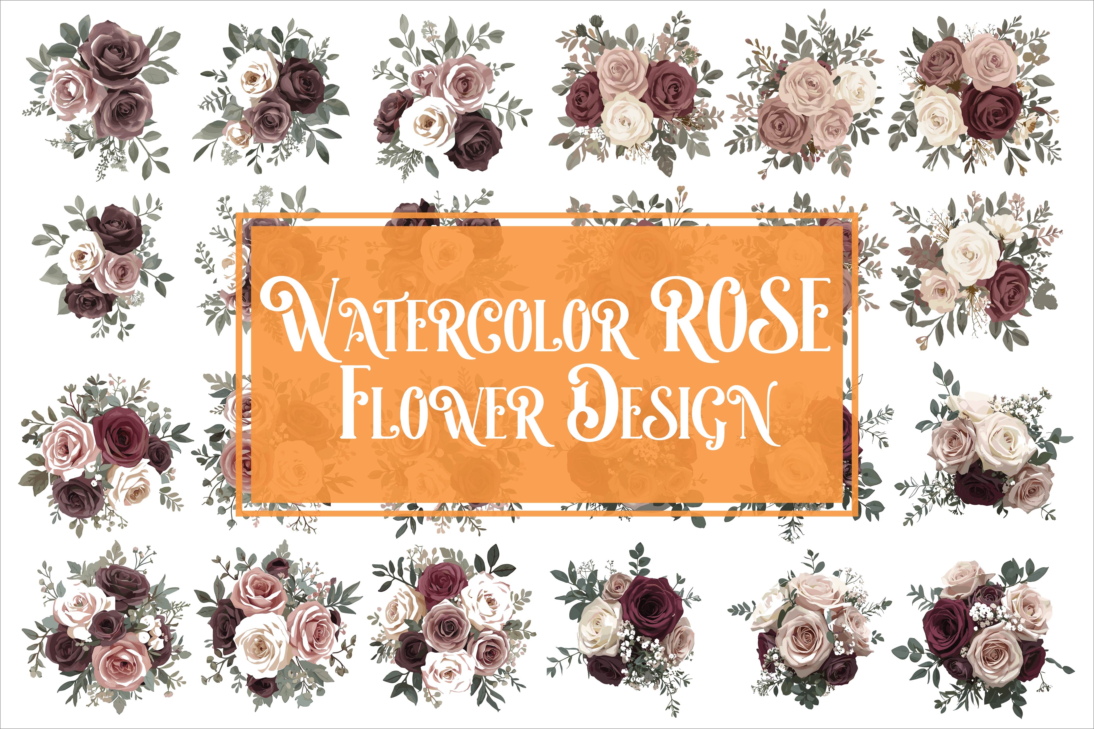 Elegant Cream, Pink, and Burgundy Floral