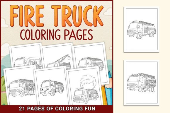 Fire Truck Coloring Pages for Kids
