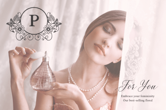 Floral Butterfly Monogram Font - Preview 2