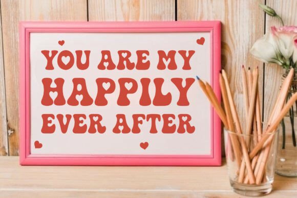 Funky Heart Font PNG with transparent background - Preview 2