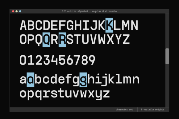 Gc Arbiter Font - Preview 1