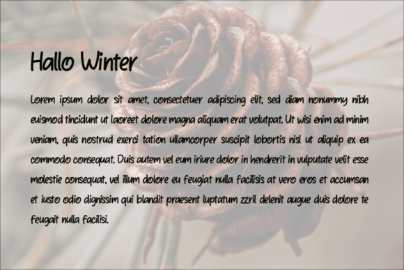 Hallo Winter Font - Preview 2