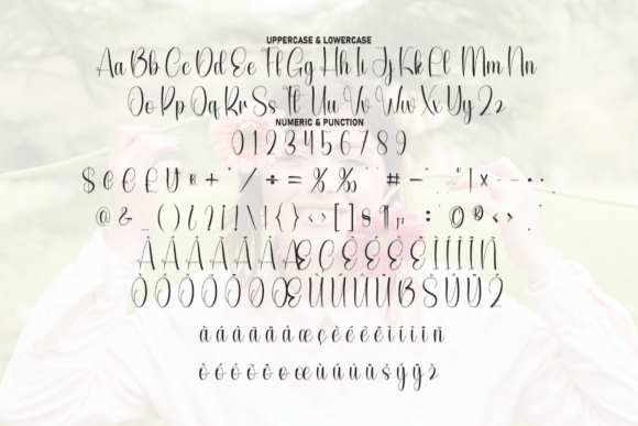 Happy Blooming Font PNG with transparent background - Preview 6