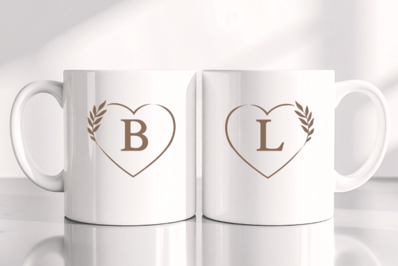 Heart Leaf Monogram Font - Preview 4