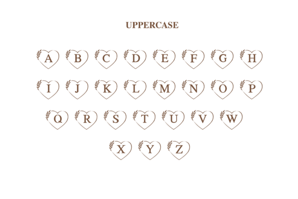 Heart Leaf Monogram Font - Preview 6