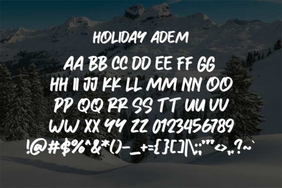 Holiday Adem Font PNG with transparent background - Preview 1