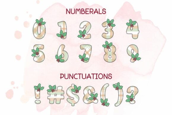 Holly Berries Font PNG with transparent background - Preview 2