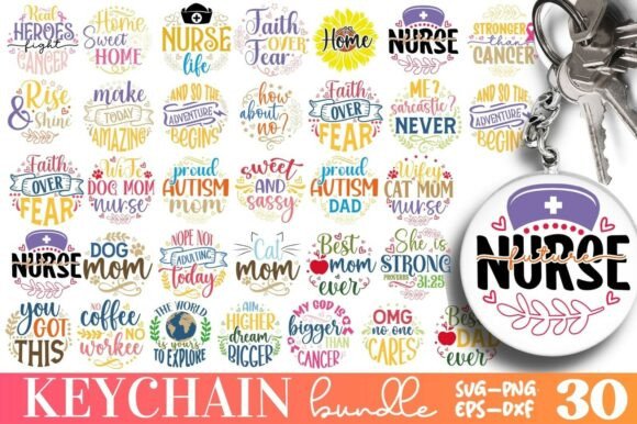 Keychain Quotes SVG Bundle