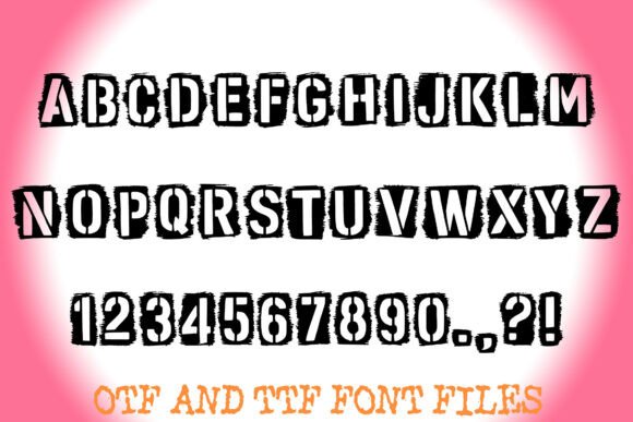 Negative Space Army Stencil Font PNG with transparent background - Preview 1