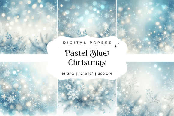 Pastel Blue Christmas Backgrounds