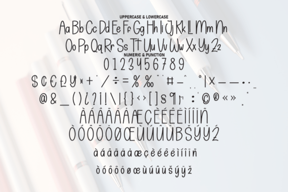 Simple Ballpoint Font PNG with transparent background - Preview 6