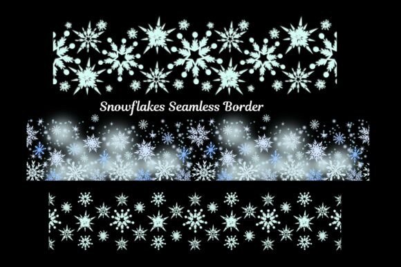 Snowflakes Seamless Border