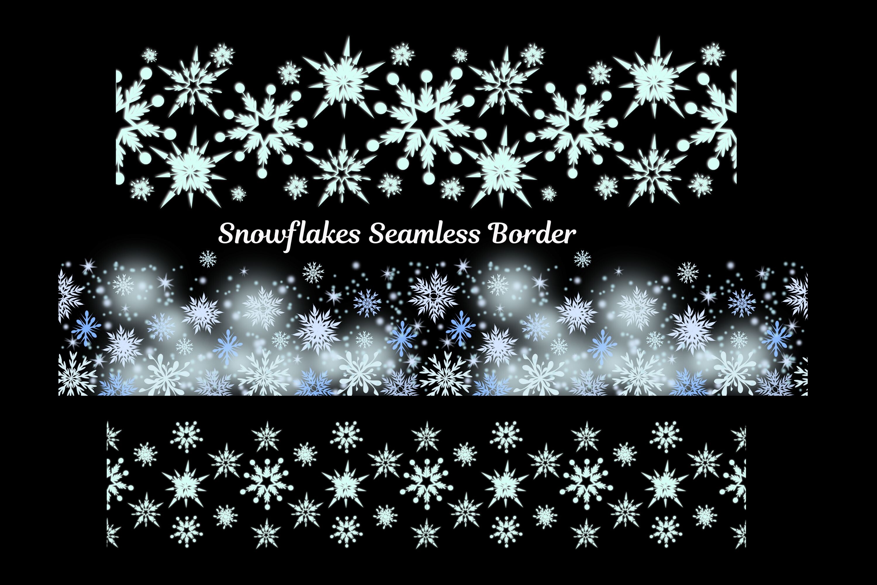 Snowflakes Seamless Border