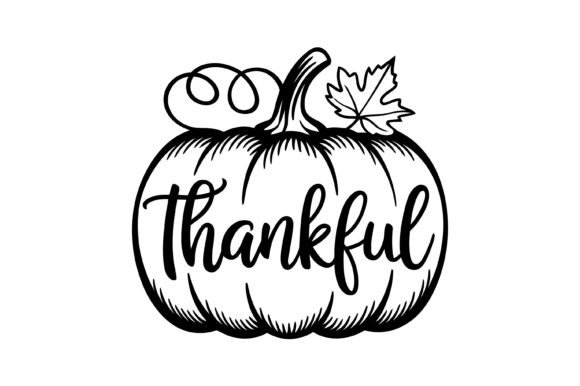 Thankful Pumpkin Fall Quote Design Grafik T-shirt Designs Von Design Station