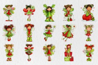 Whimsical Christmas Fairy Clipart Graphic by Rose Art · Creative Fabrica