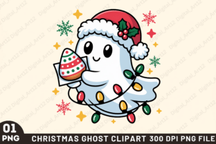 Christmas Ghost Sublimation Clipart