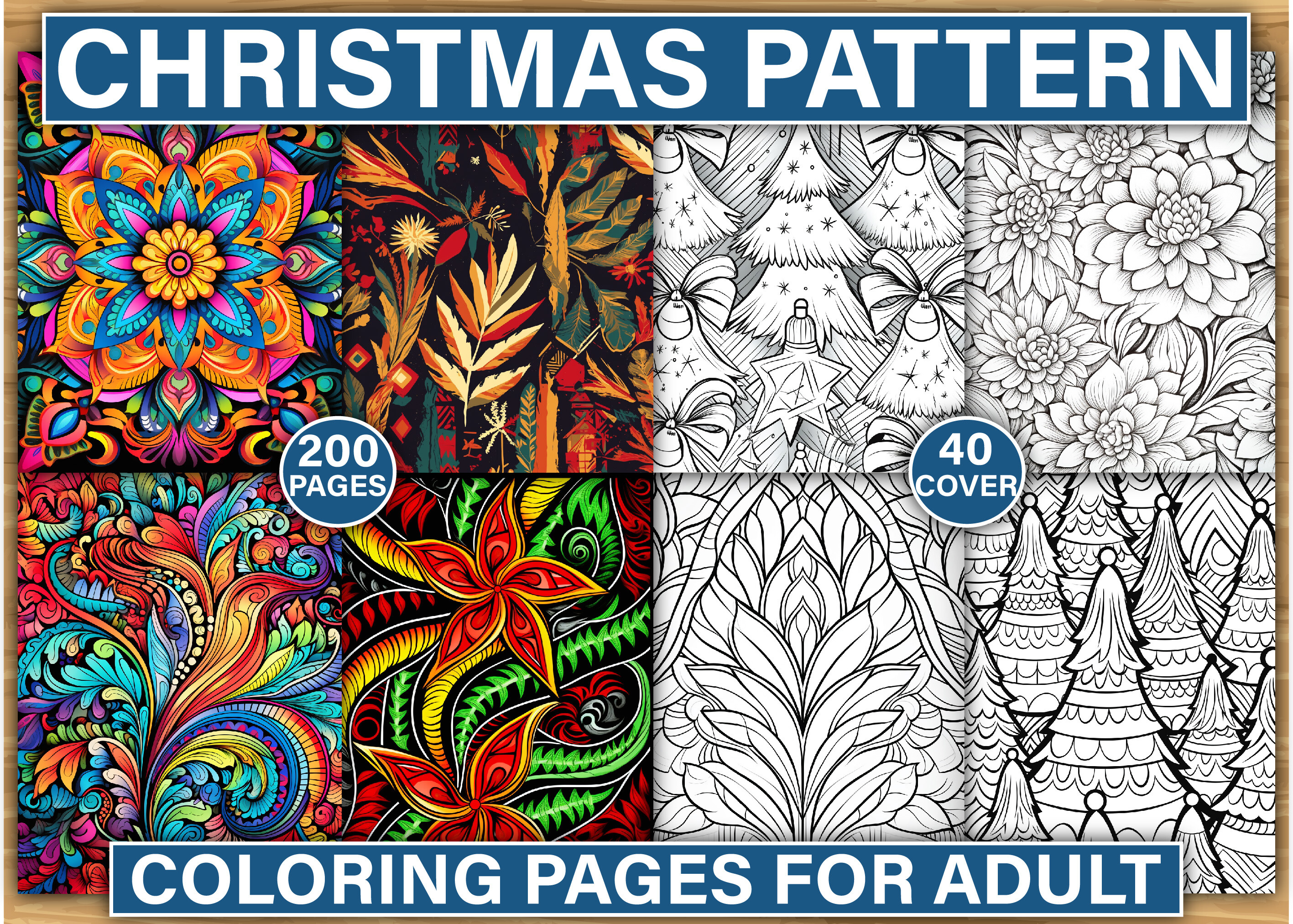 Christmas Pattern Coloring Pages