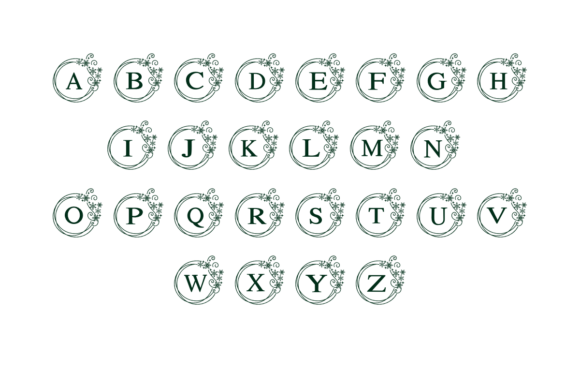 Christmas Snowflake Frame Font PNG with transparent background - Preview 1