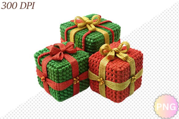 Crochet Gift Box Set Sublimation PNG