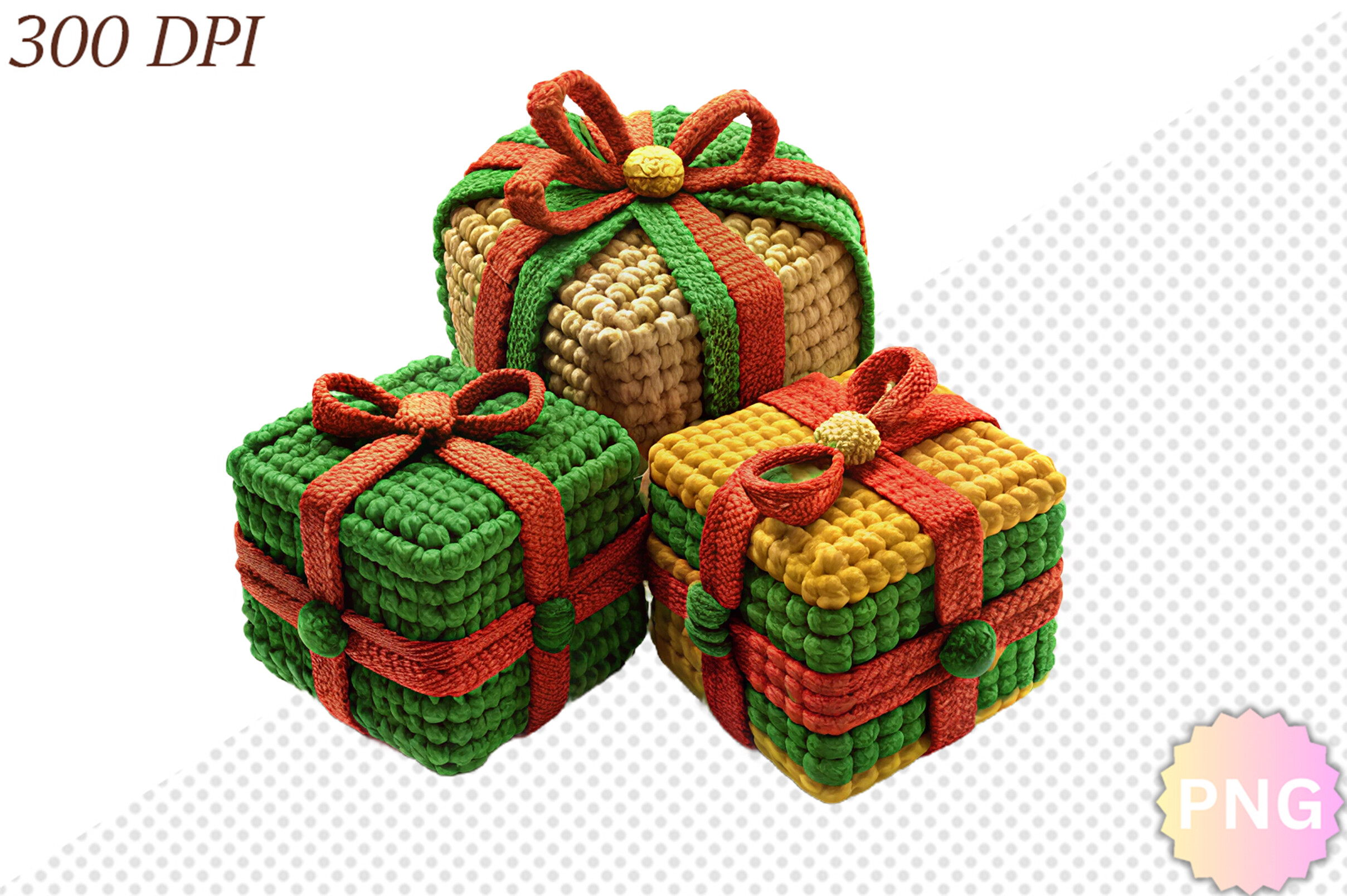 Crochet Gift Box Set Sublimation PNG
