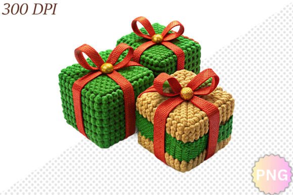 Crochet Gift Box Set Sublimation PNG