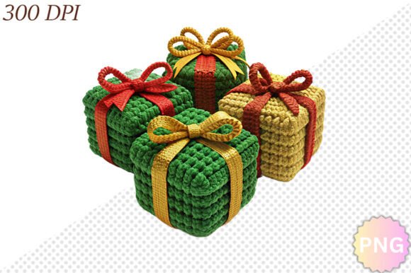 Crochet Gift Box Set Sublimation PNG