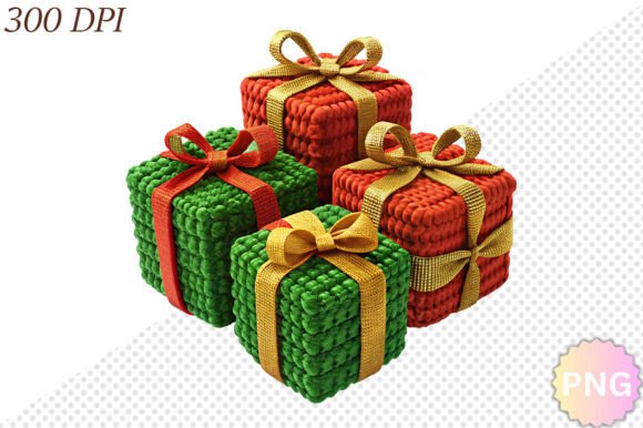 Crochet Gift Box Set Sublimation PNG