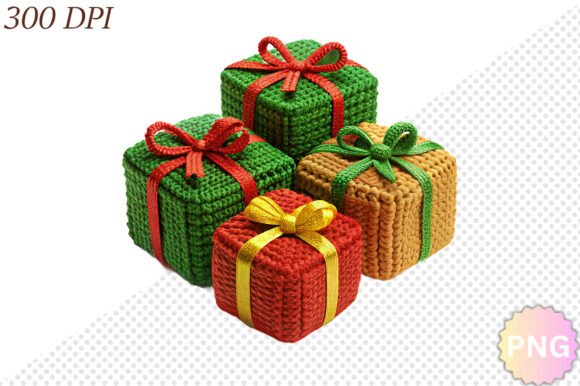 Crochet Gift Box Set Sublimation PNG