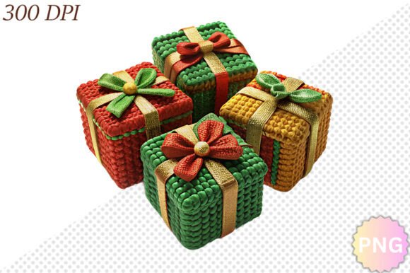 Crochet Gift Box Set Sublimation PNG