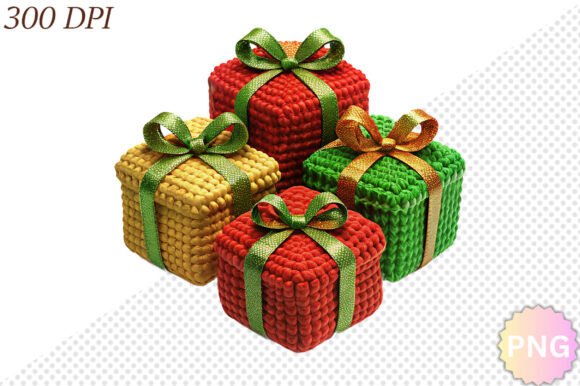 Crochet Gift Box Set Sublimation PNG