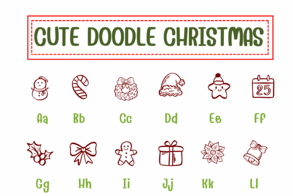 Cute Doodle Christmas Font - Preview 1