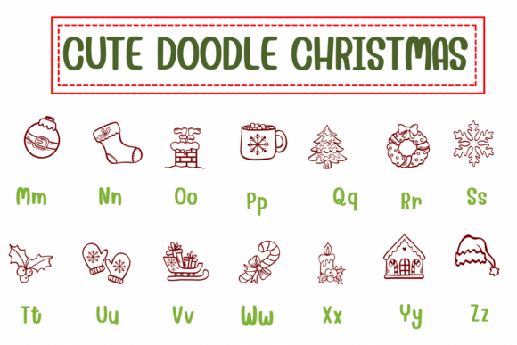 Cute Doodle Christmas Font - Preview 2