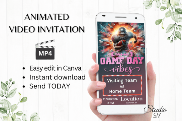Digital Football Invitation