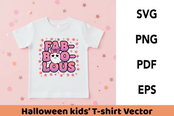 FAB-BOO-LOUS Cute Halloween Kids’ Tshirt