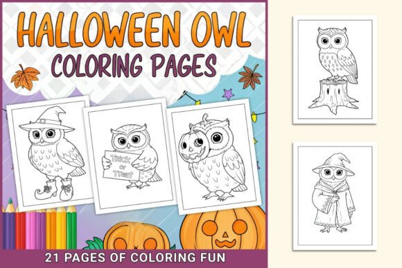 Halloween Owl Coloring Pages