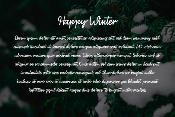 Happy Winter Font - Preview 2