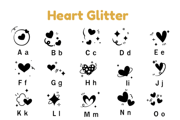 Heart Glitter Font - Preview 5