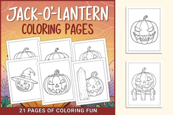 Jack-o'-lantern Coloring Pages for Kids
