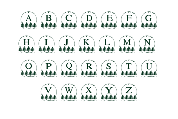 Merry Christmas Tree Font PNG with transparent background - Preview 1