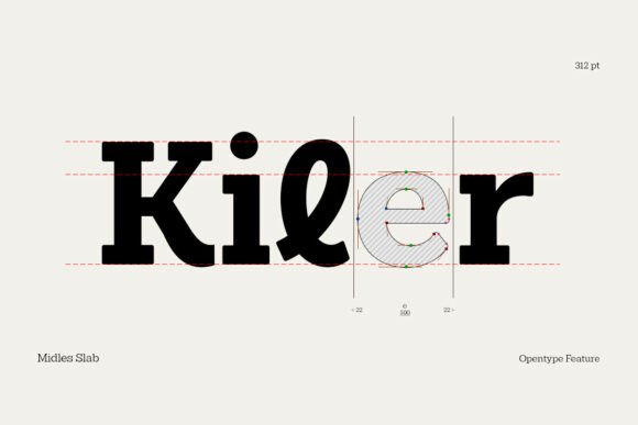 Midles Slab Font PNG with transparent background - Preview 2