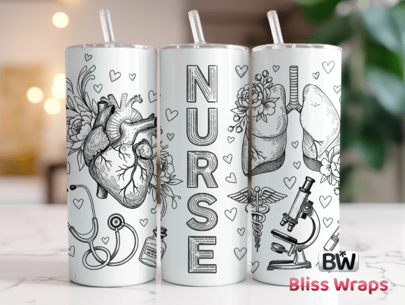 Pastel Nurse 20oz Tumbler Wrap