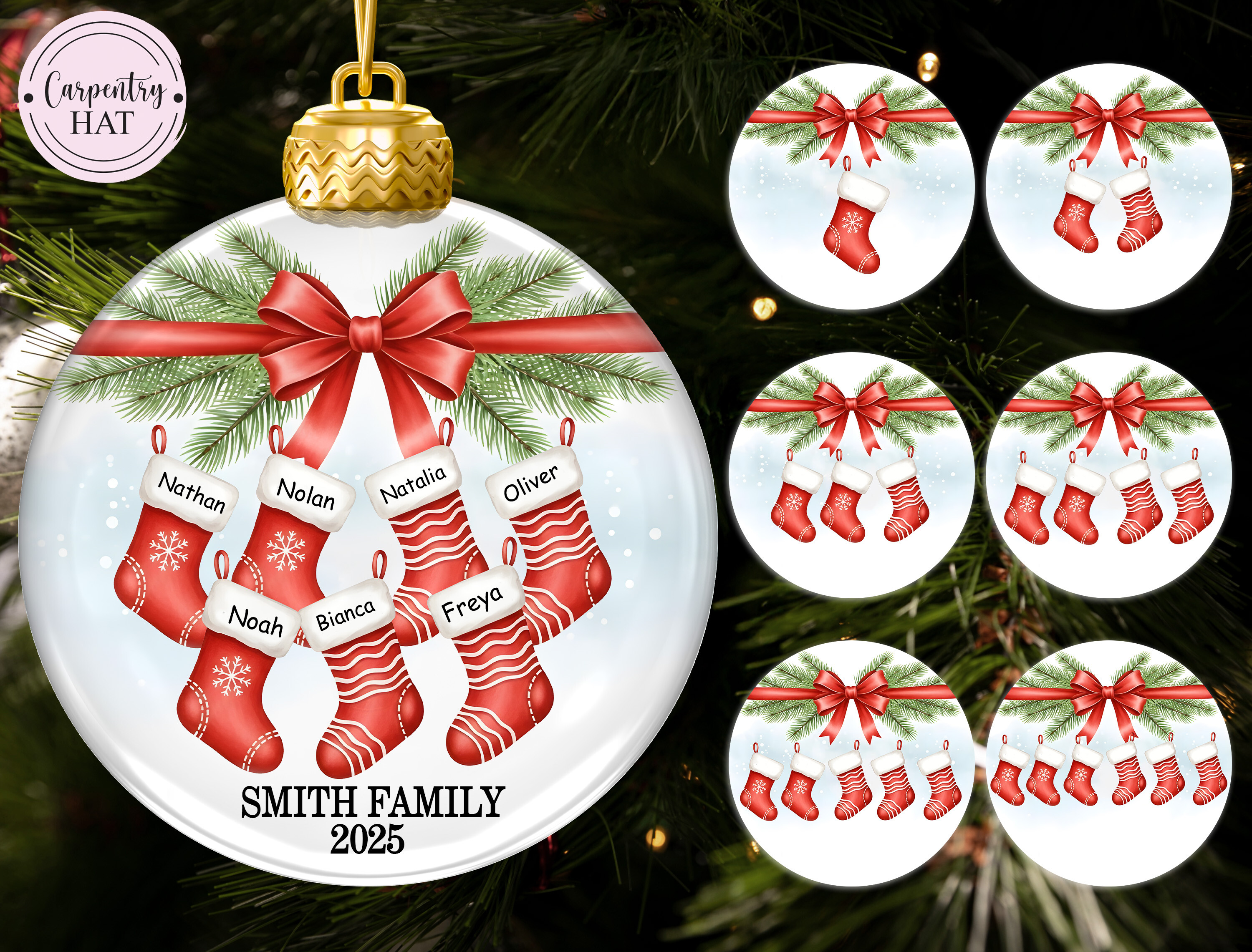 Personalized Christmas Ornament Png