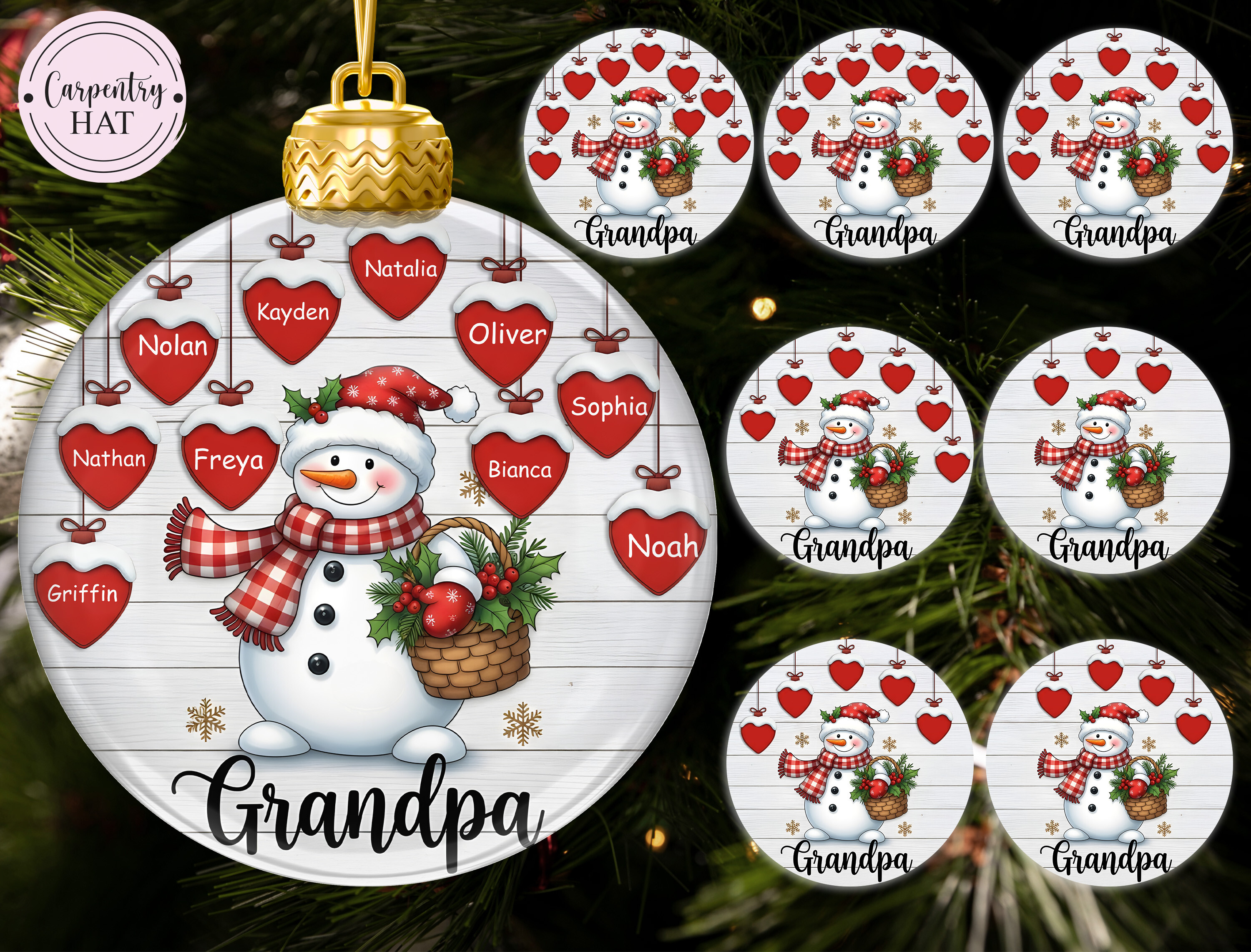Personalized Christmas Ornament Png