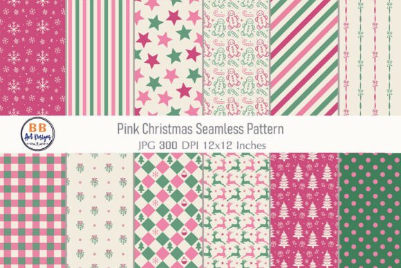 Pink Christmas Pattern Christmas Paper