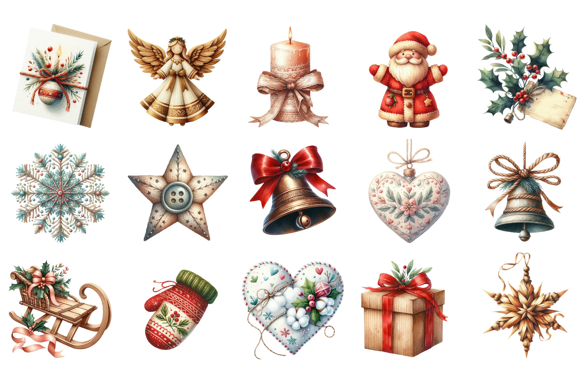 Vintage Handmade Christmas Cliparts - photo 2