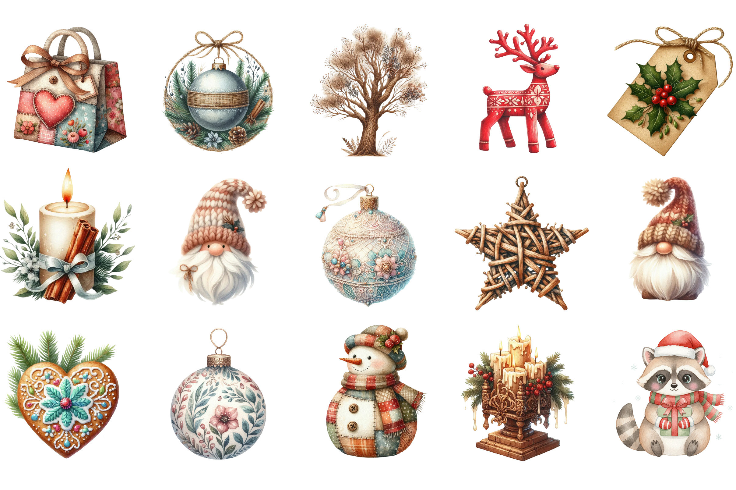 Vintage Handmade Christmas Cliparts - photo 3