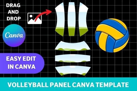 Volleyball Panel Canva Template
