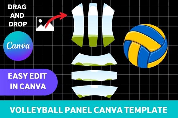 Volleyball Panel Canva Template