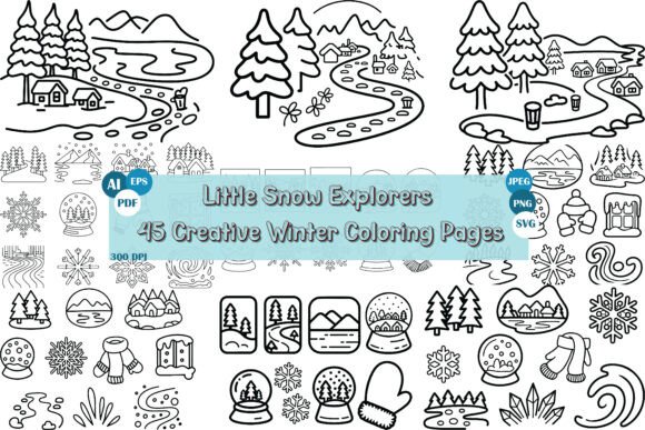 45 Little Snow Explorers Coloring Pages
